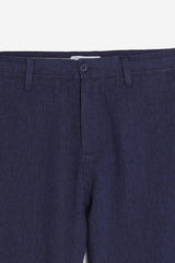 PANTALONE MISTO LINO CON COULISSE BLEU