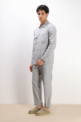 PANTALONE MISTO LINO CON COULISSE F GRIGIO
