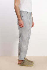 PANTALONE MISTO LINO CON COULISSE F GRIGIO
