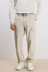DENIM CARGO BAGGY BEIGE