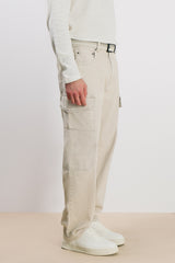 DENIM CARGO BAGGY BEIGE