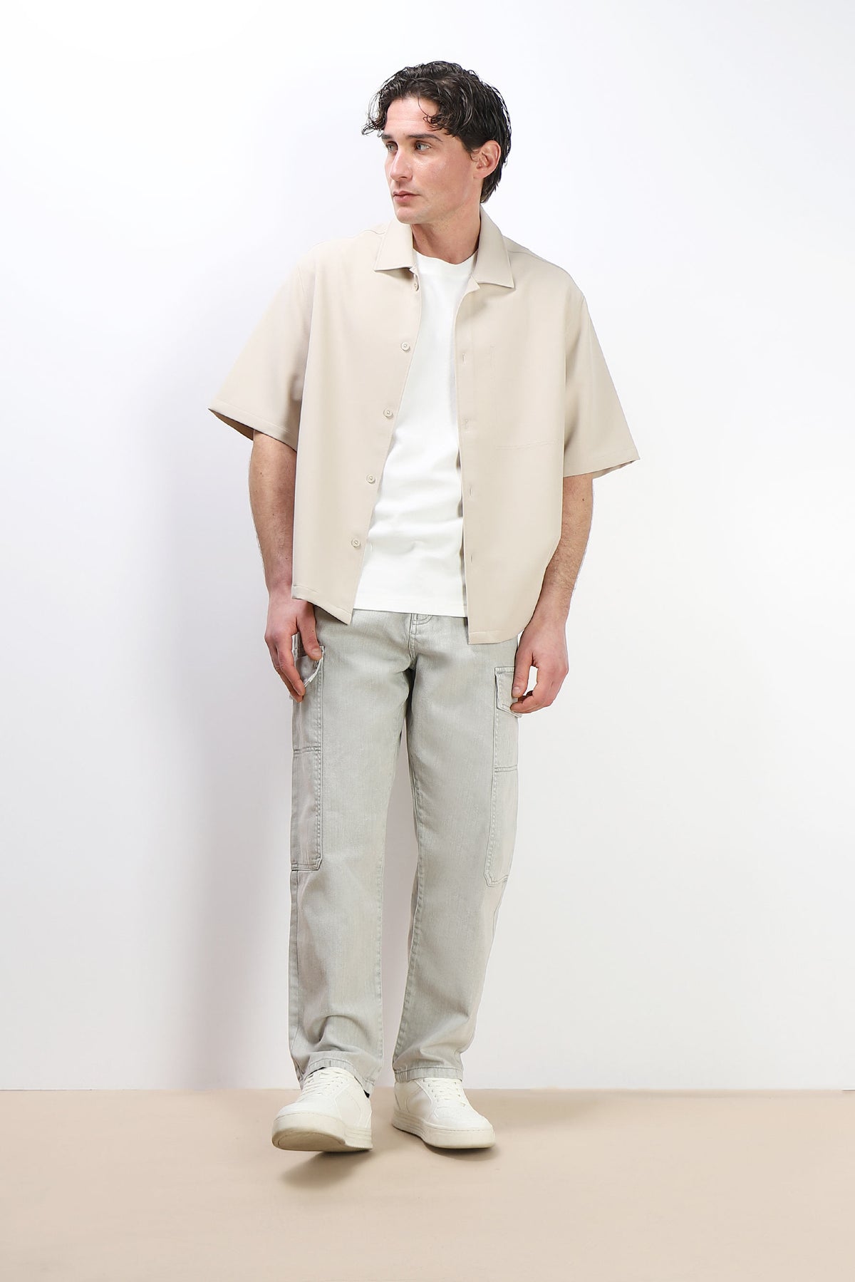 DENIM CARGO BAGGY VERDE MUSCHIO