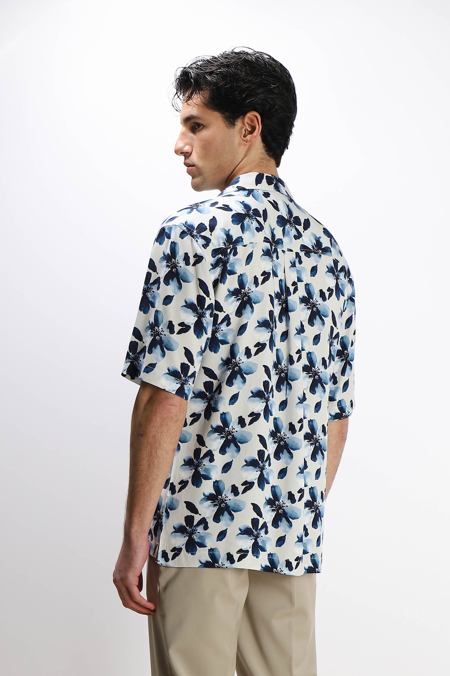 CAMICIA  MORBIDA FANTASIA MEZZA MANICA F BLUETTE