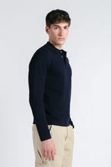 POLO CON BOTTONI BLEU