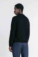 POLO CON BOTTONI NERO