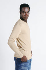 MAGLIA SCOLLO A V BASIC BEIGE