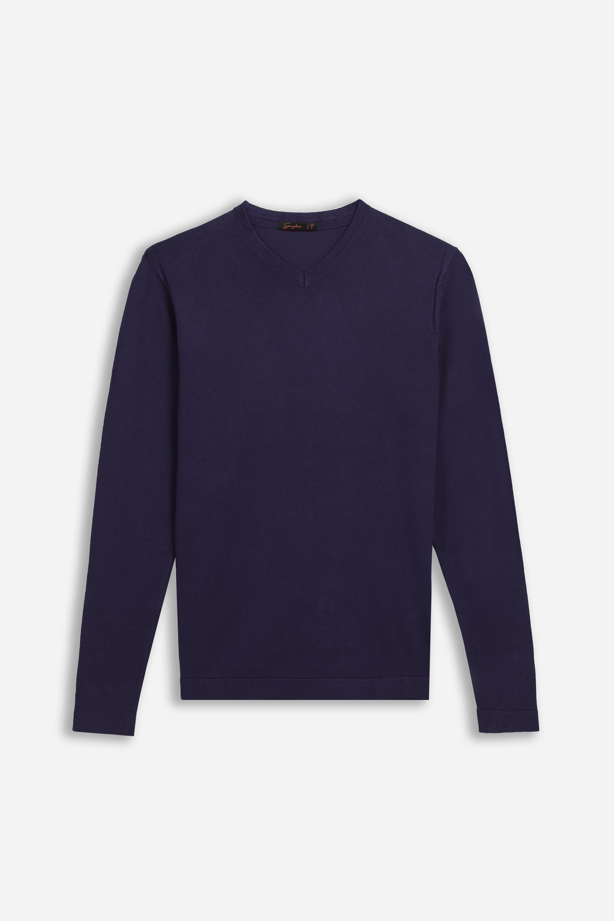 MAGLIA SCOLLO A V BASIC BLEU