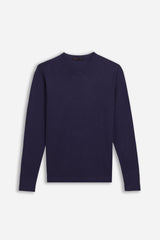 MAGLIA SCOLLO A V BASIC BLEU