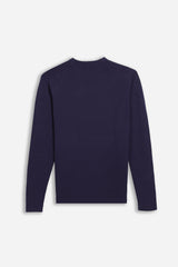 MAGLIA SCOLLO A V BASIC BLEU