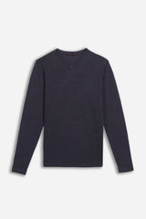 MAGLIA SCOLLO A V BASIC DENIM