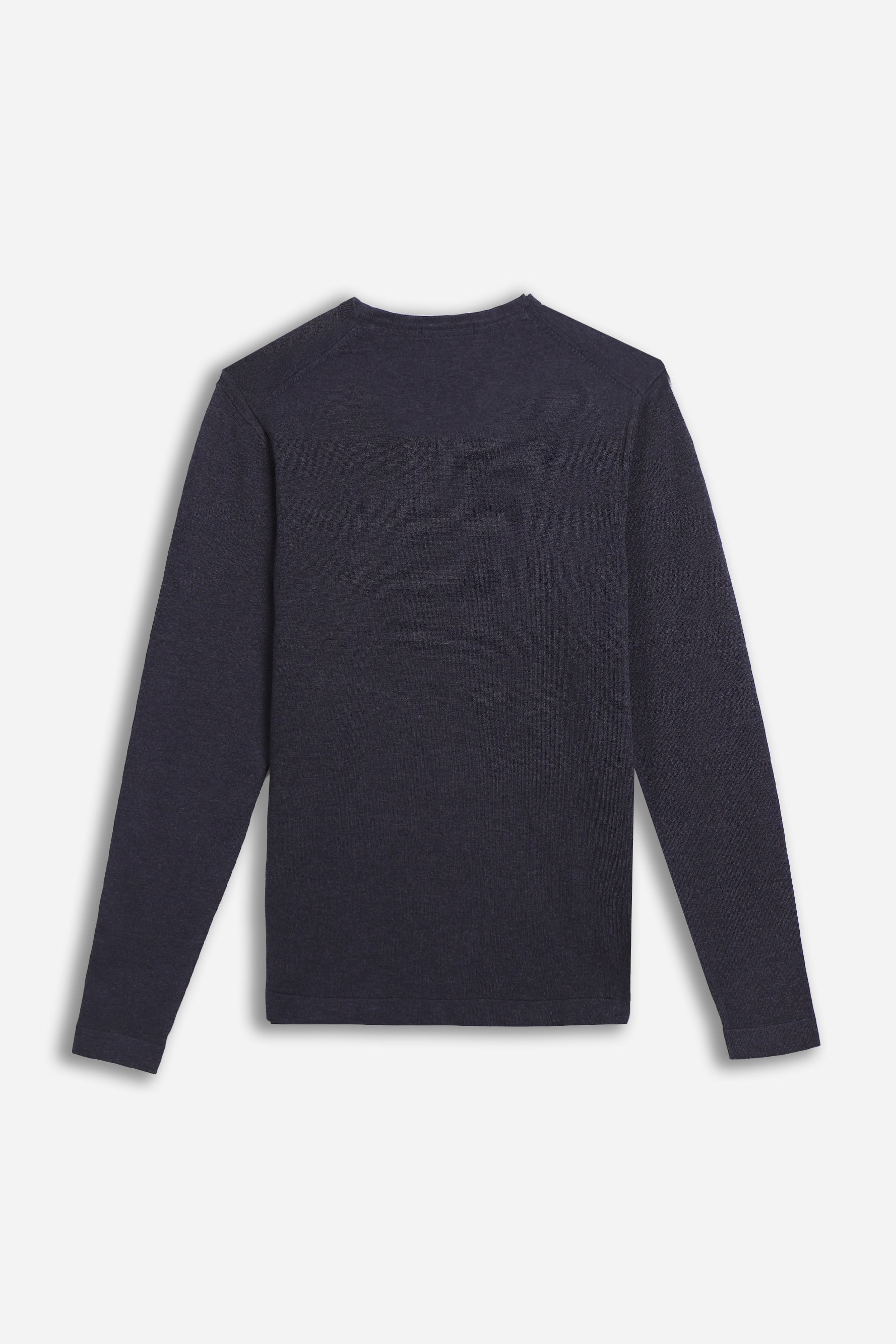 MAGLIA SCOLLO A V BASIC DENIM