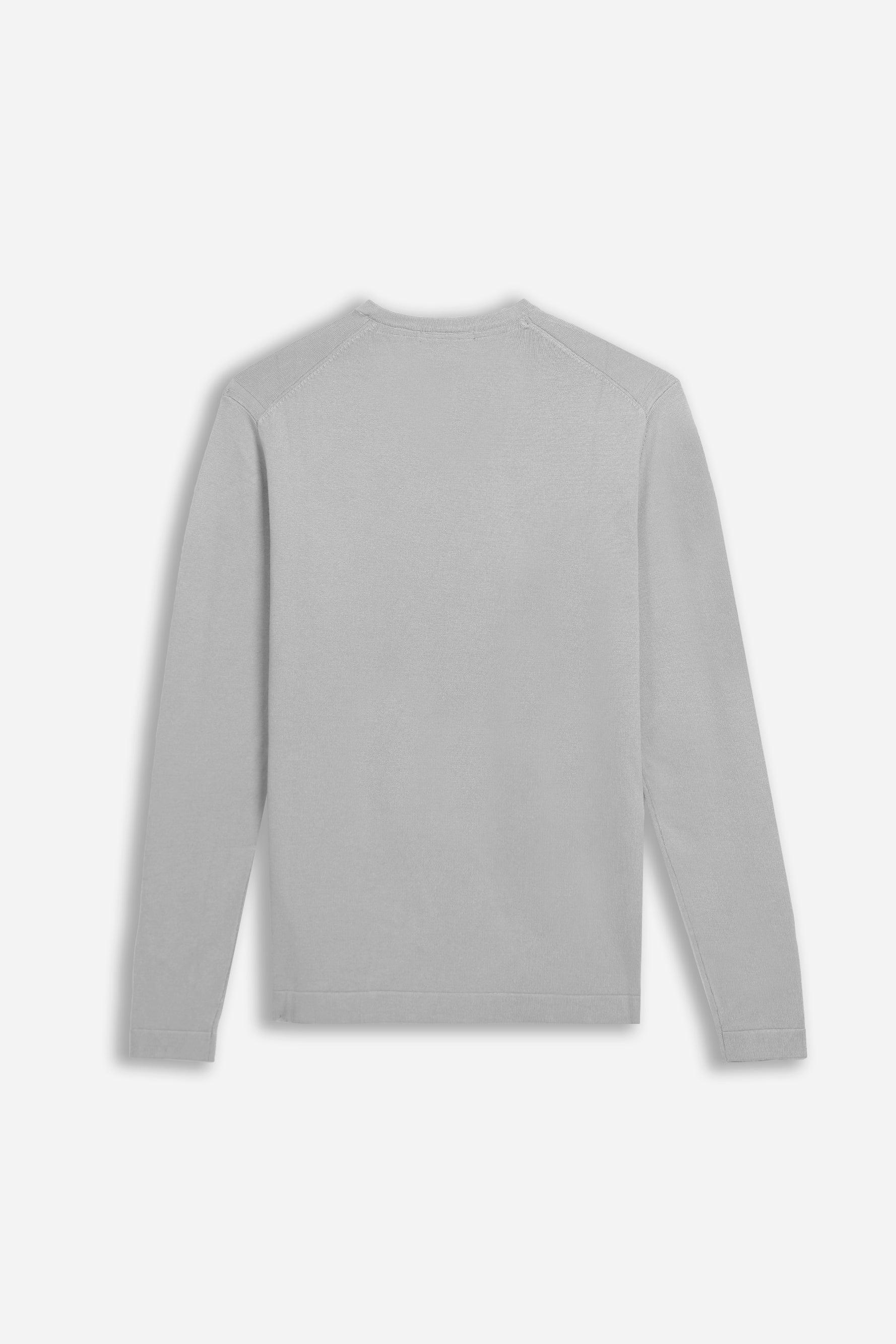 MAGLIA SCOLLO A V BASIC GRIGIO CHIARO