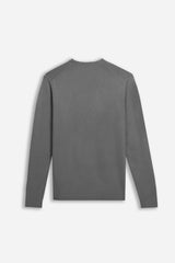 MAGLIA SCOLLO A V BASIC GRIGIO MEDIO