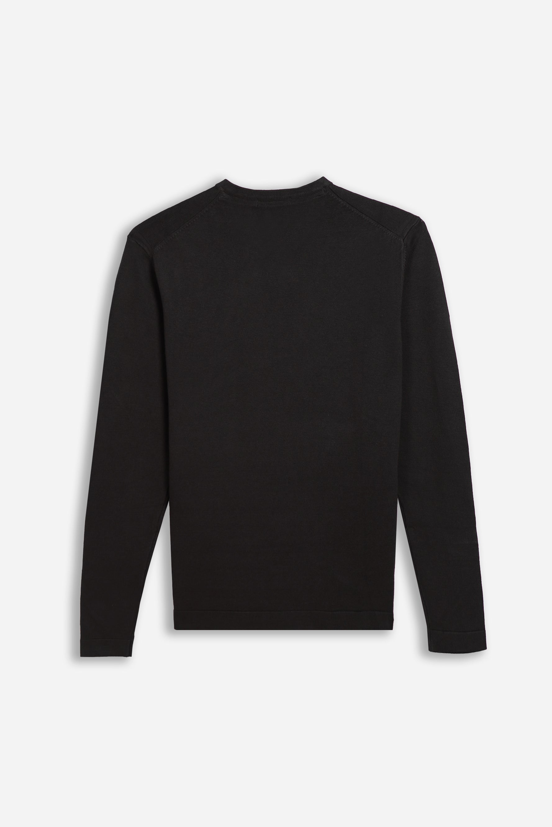 MAGLIA SCOLLO A V BASIC NERO