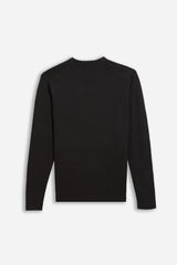 MAGLIA SCOLLO A V BASIC NERO