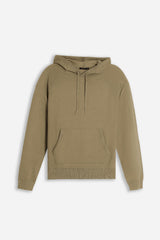 MAGLIA MODELLO FELPA CON CAPPUCCIO E MARSUPIO BEIGE