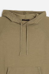 MAGLIA MODELLO FELPA CON CAPPUCCIO E MARSUPIO BEIGE