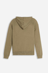 MAGLIA MODELLO FELPA CON CAPPUCCIO E MARSUPIO BEIGE