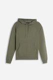 MAGLIA MODELLO FELPA CON CAPPUCCIO E MARSUPIO SALVIA