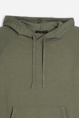MAGLIA MODELLO FELPA CON CAPPUCCIO E MARSUPIO SALVIA