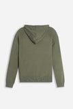 MAGLIA MODELLO FELPA CON CAPPUCCIO E MARSUPIO SALVIA