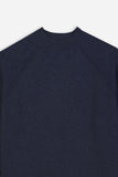 MAGLIA MEZZO COLLO A COSTINE BLEU