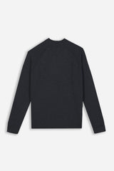 MAGLIA MEZZO COLLO A COSTINE M-DENIM