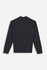 MAGLIA MEZZO COLLO A COSTINE M-DENIM