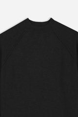 MAGLIA MEZZO COLLO A COSTINE NERO