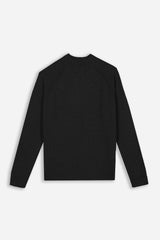 MAGLIA MEZZO COLLO A COSTINE NERO