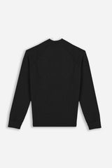 MAGLIA MEZZO COLLO A COSTINE NERO
