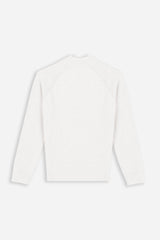 MAGLIA MEZZO COLLO A COSTINE PANNA
