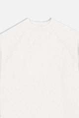 MAGLIA MEZZO COLLO A COSTINE PANNA