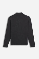 CARDIGAN CON ZIP E COLLO BOMBER M G.SCURO