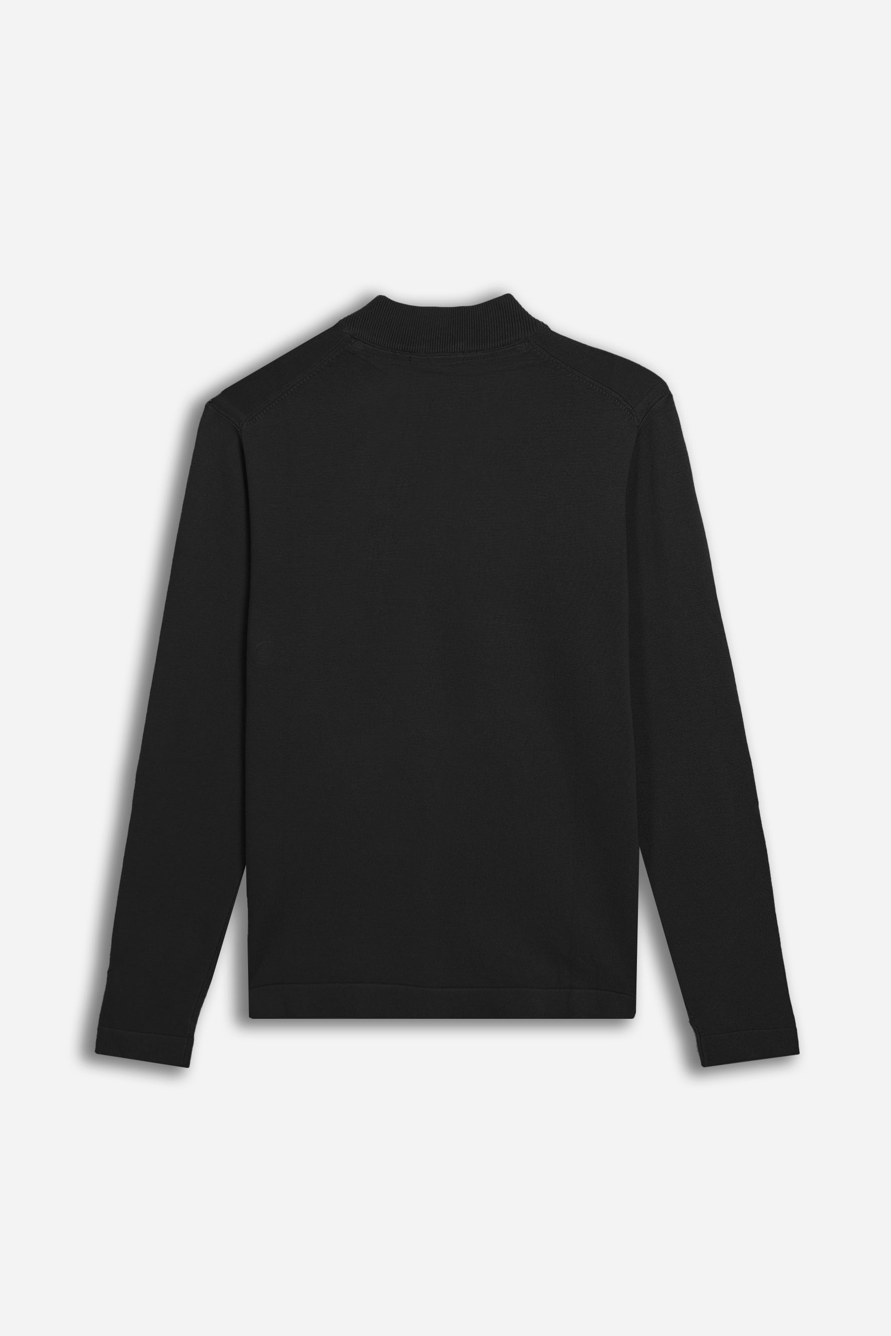 CARDIGAN CON ZIP E COLLO BOMBER NERO