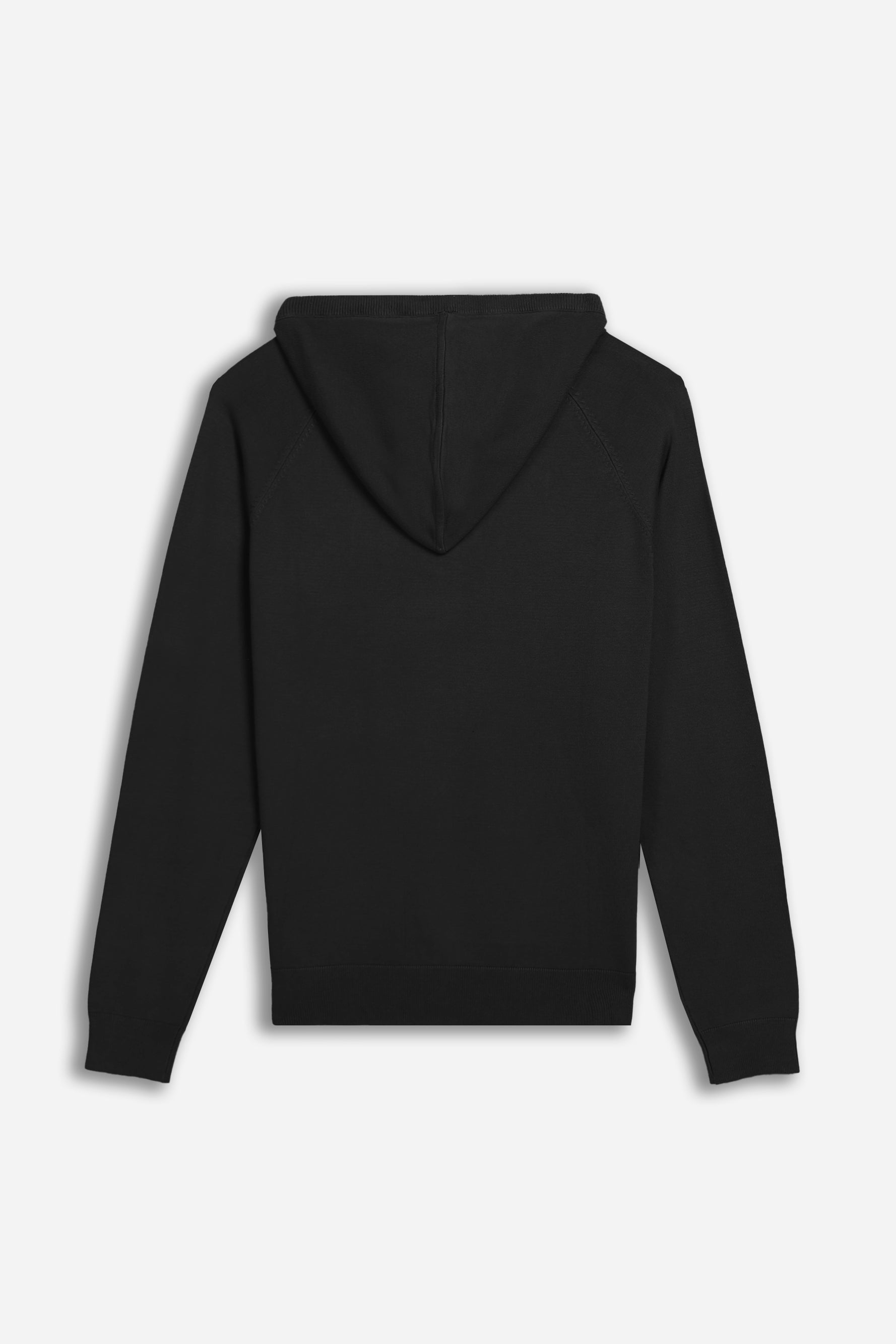 MAGLIA CON ZIP, CAPPUCCIO E MARSUPIO NERO