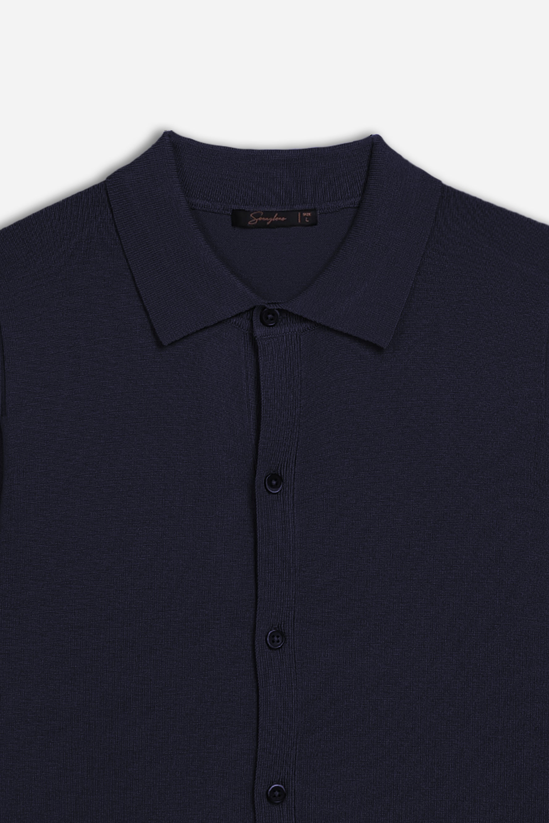 CARDIGAN CON COLLO POLO BLEU