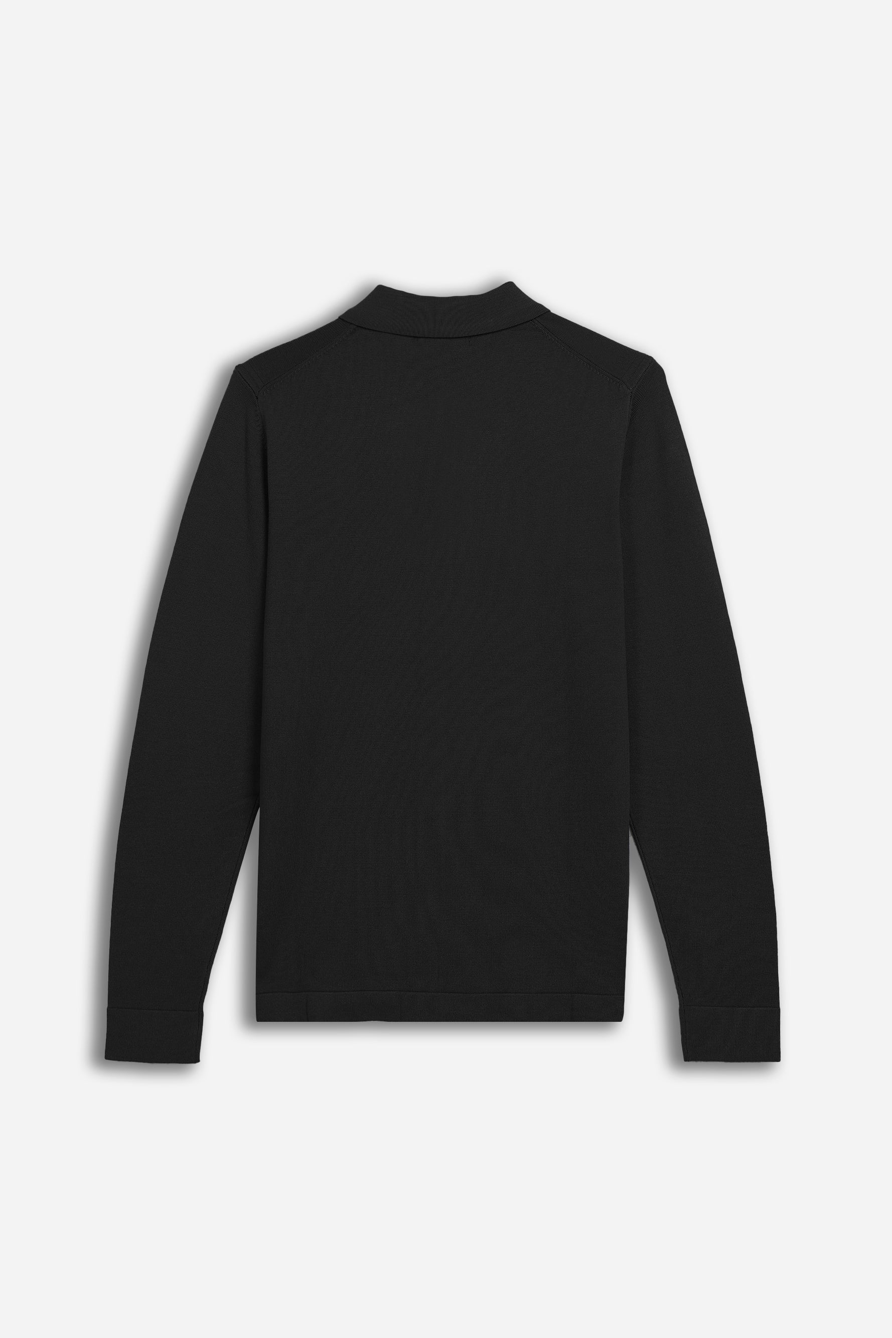 CARDIGAN CON COLLO POLO NERO