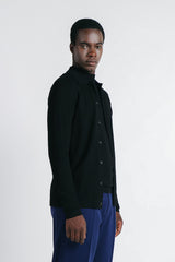 CARDIGAN CON COLLO POLO NERO