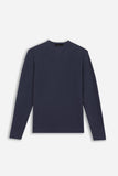 MAGLIA GIROCOLLO A COSTINE DENIM