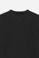 MAGLIA GIROCOLLO A COSTINE NERO