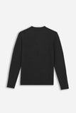 MAGLIA GIROCOLLO A COSTINE NERO