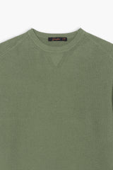 MAGLIA GIROCOLLO A COSTINE SALVIA
