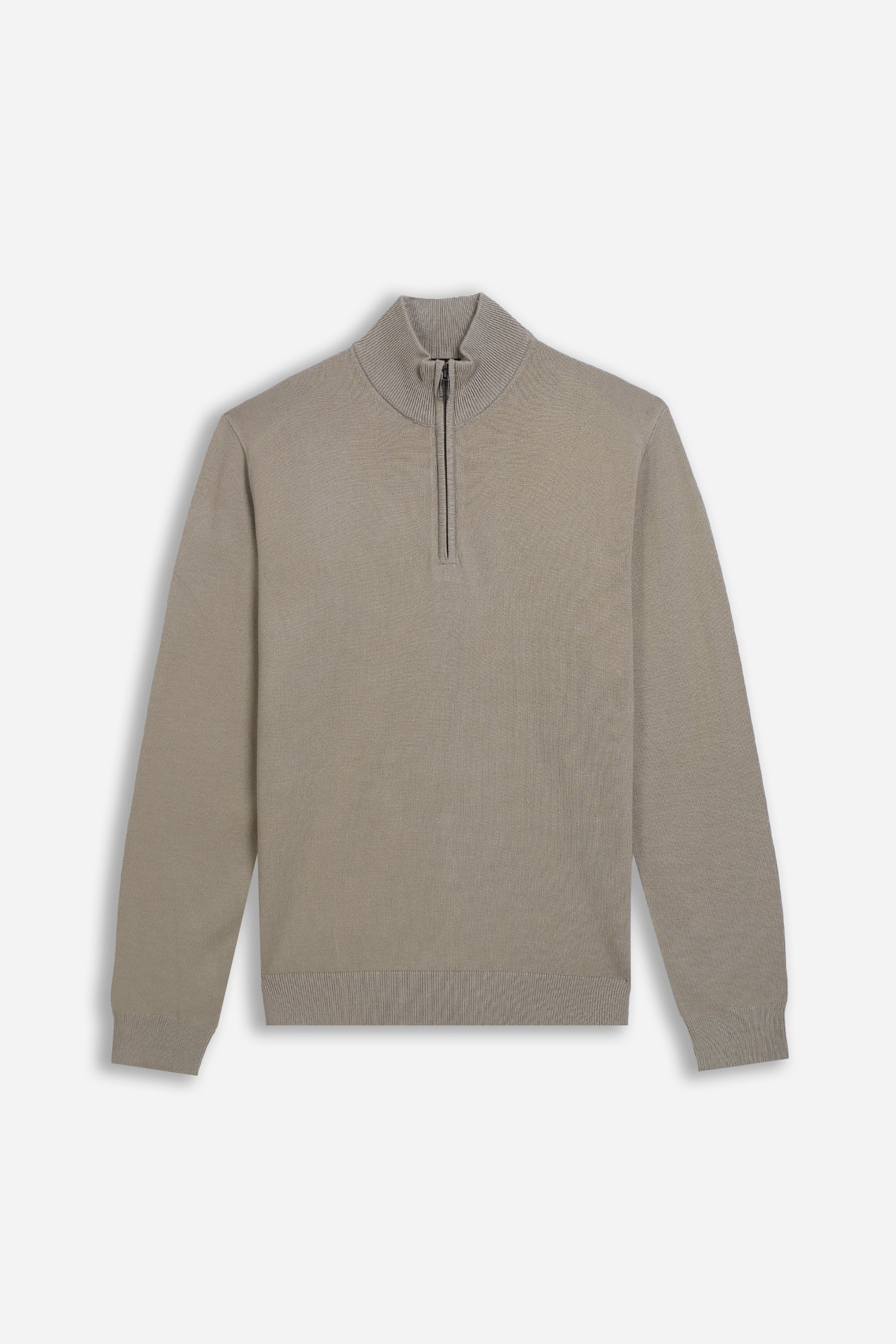MAGLIA LUPETTO CON MEZZA ZIP TORTORA