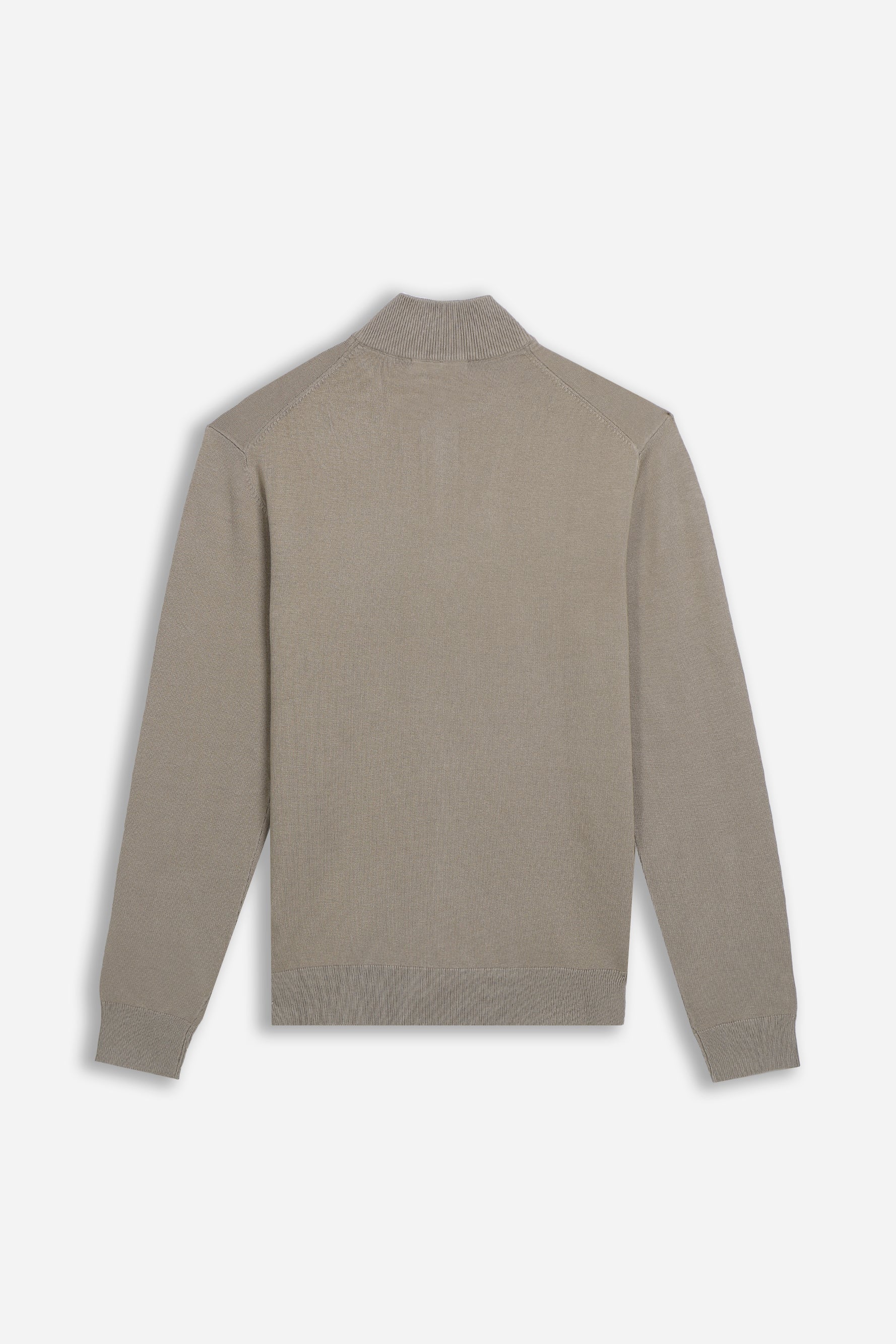 MAGLIA LUPETTO CON MEZZA ZIP TORTORA