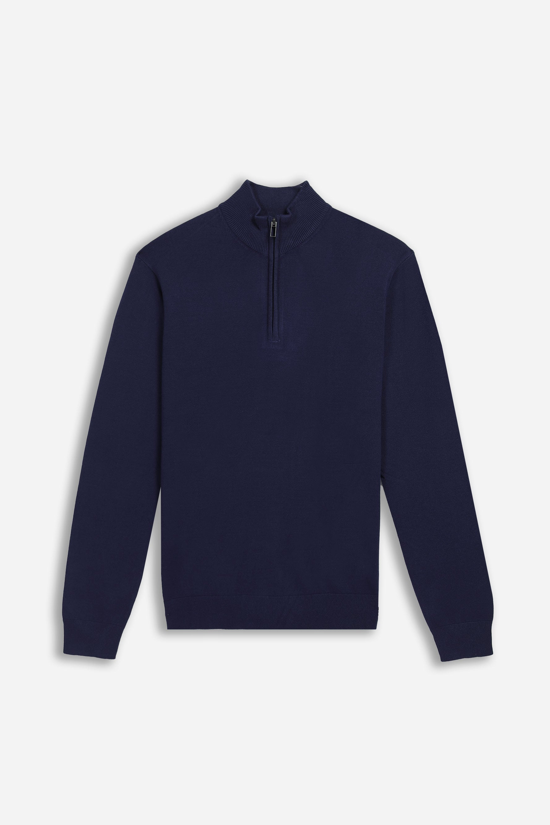 MAGLIA LUPETTO CON MEZZA ZIP BLEU
