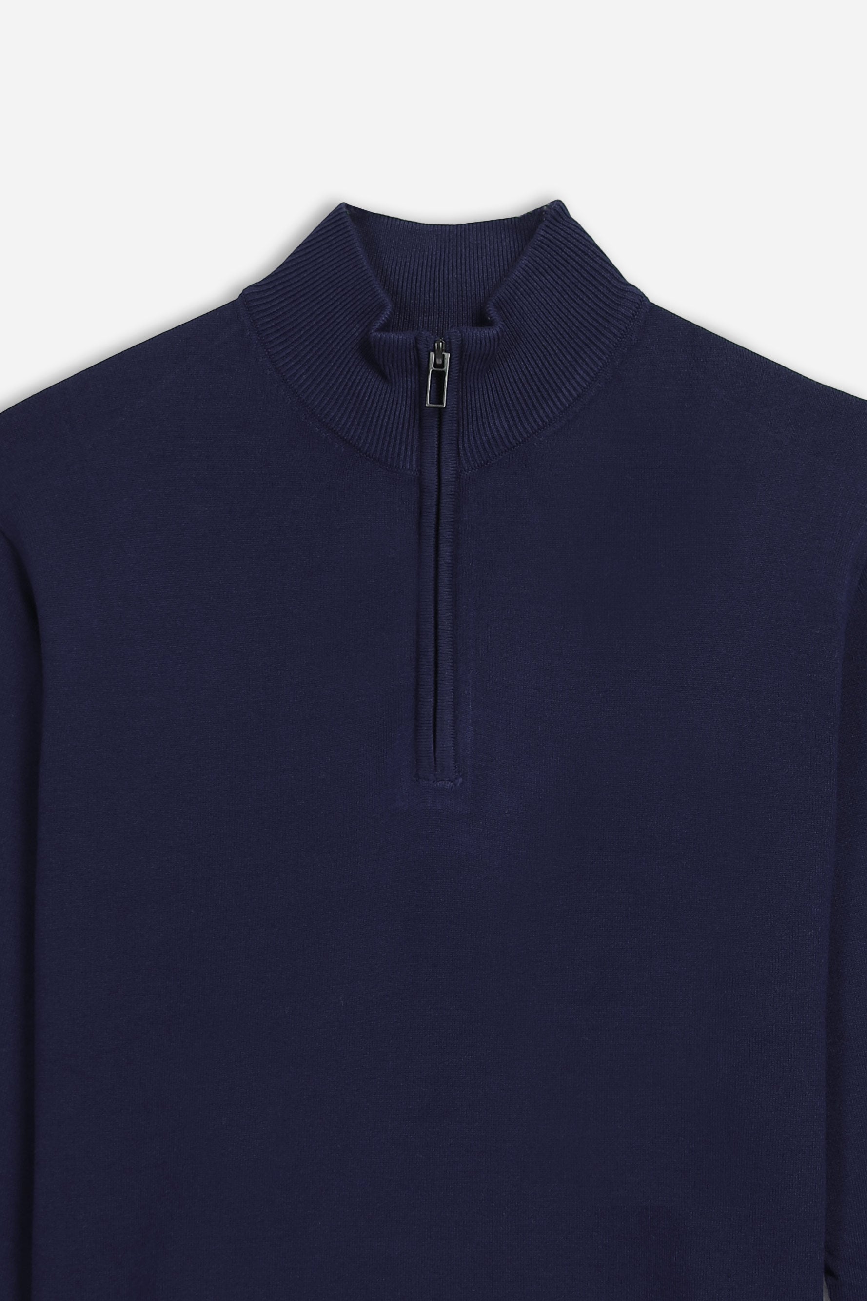 MAGLIA LUPETTO CON MEZZA ZIP BLEU