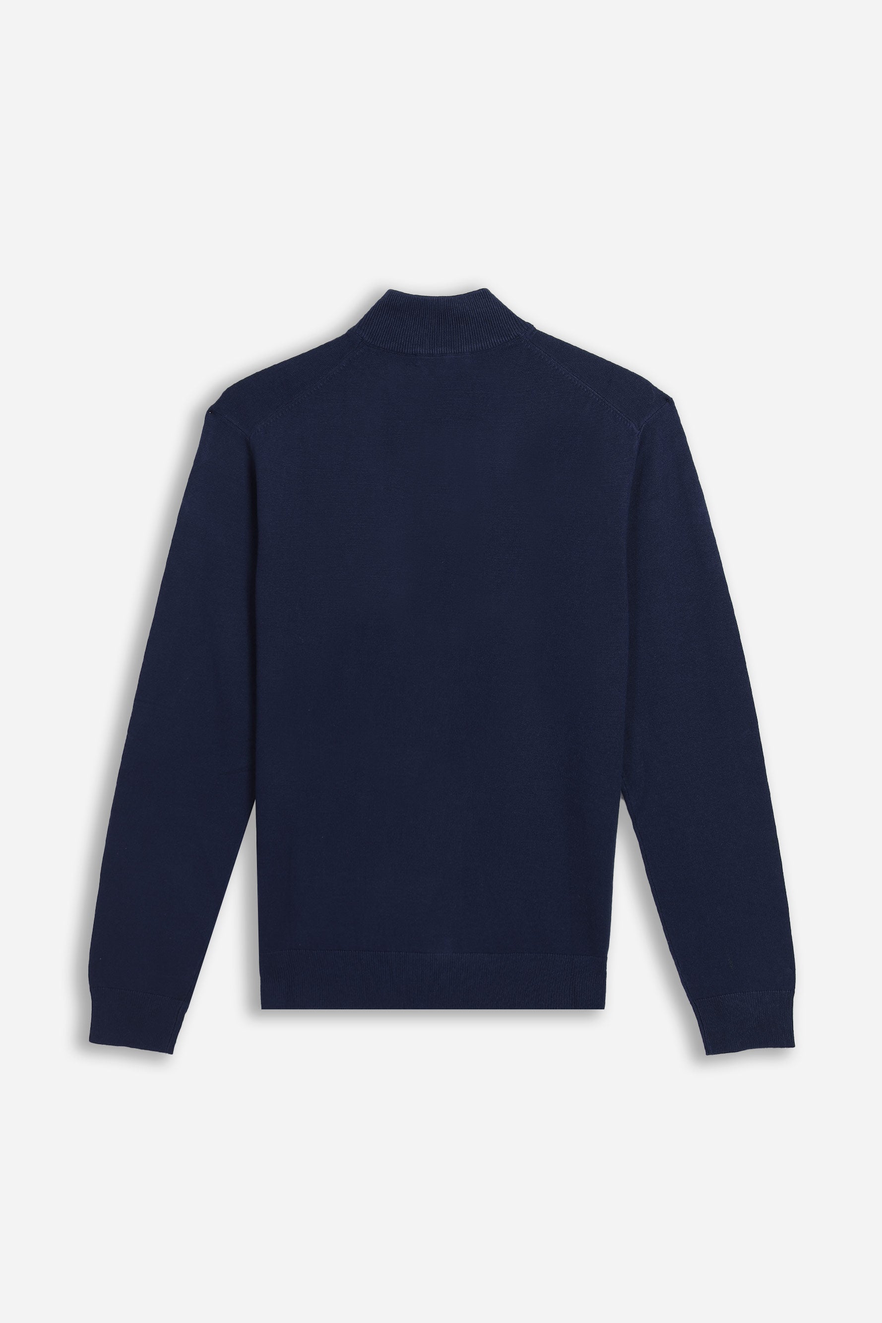 MAGLIA LUPETTO CON MEZZA ZIP BLEU