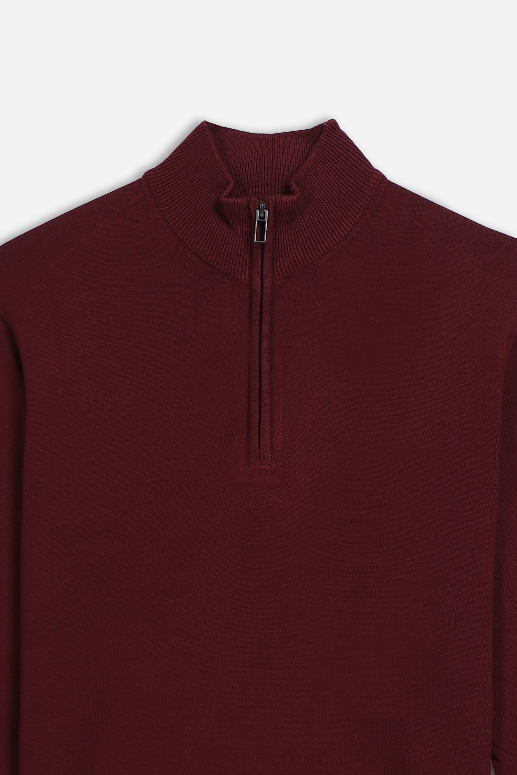 MAGLIA LUPETTO CON MEZZA ZIP VINACCIA