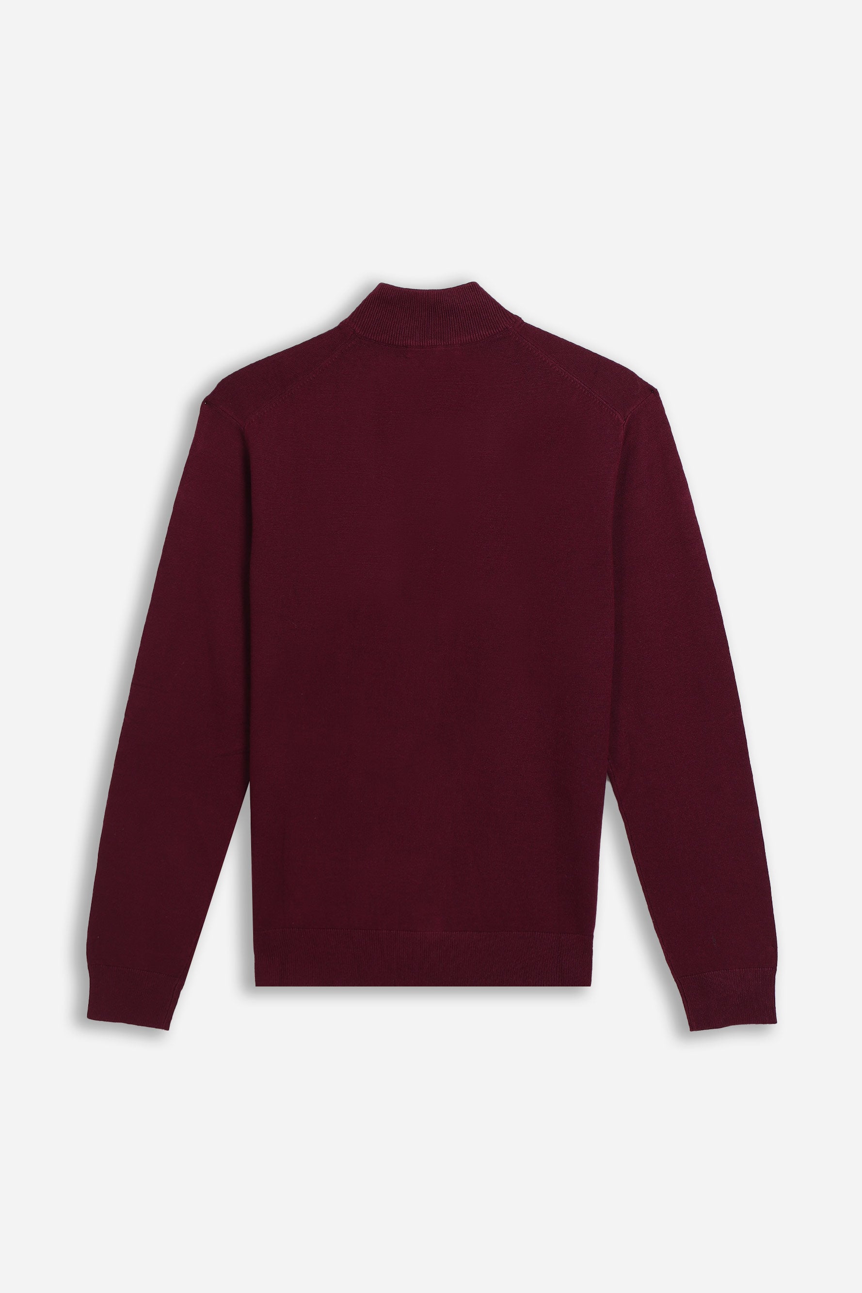 MAGLIA LUPETTO CON MEZZA ZIP VINACCIA